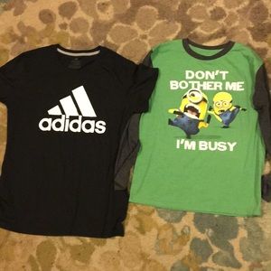 2 kids T-shirts. Adidas / Minions.